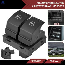 4-poliger elektrischer Fensterschalter passt für VW Golf MK5 Caddy 2K Passat B6 Jetta Eos Seat Ibiza Leon 2K0959857 1K3959857A