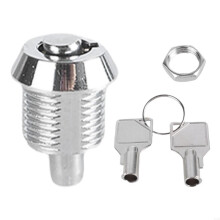 Household Push Cabinet Lock with Tubular Key for Jewelry Drawer Equipment Lock Cylinder Furniture Hardware Accessories