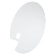 Transparent Acrylic Painting Palette, 41.6x28.2cm, Thick Oval