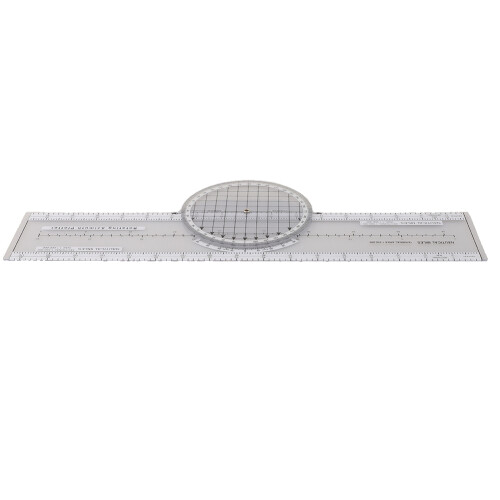 1pc Plotter Aviation Slide Ruler Aerial Plotter Azimuth Rotation Slide Ruler Navigation Engineering Ruler Flight Computer 2