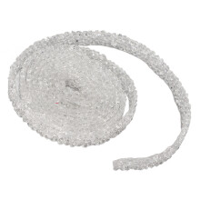 Striscia di strass trasparente bianca da 5yd x 0,4in per matrimoni e feste