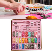 Bright Pink Resin Snap Button Kit for Sewing & Crafting, Round Shape