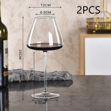 2 bicchieri da vino Borgogna da 720 ml con scanalatura per feste in casa
