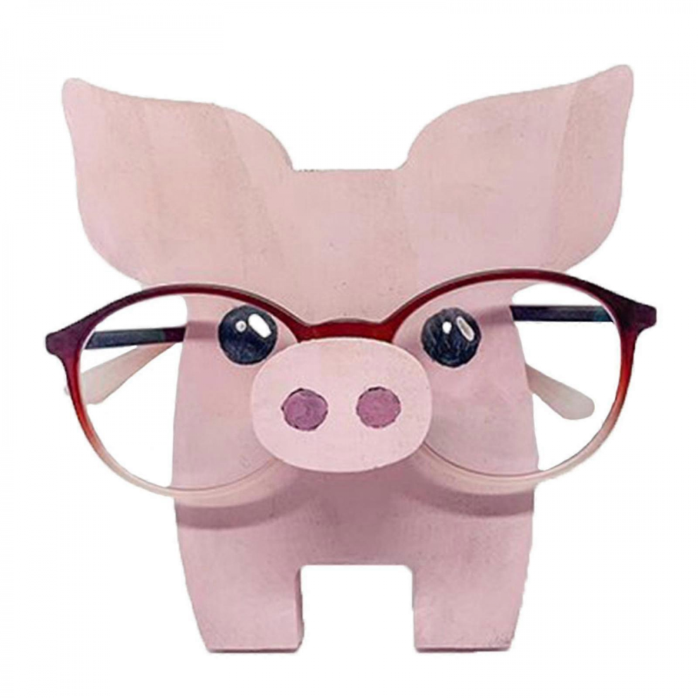 Animal Glasses Frame Holder, Dog Wooden Eyeglass Display Standpiggy