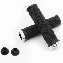 Double Lock-On Mountain Bike Grips - Non-Slip, Shock AbsorbingWhite