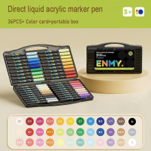 ENMY Acrylic Paint Markers Pen Soft Head Quick-Dry Graffiti Art Supplies for Felt36 colors