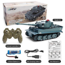 Modello di carro armato RC Q85 in scala 1/30, cingolato telecomandato programmabile 2.4G con effetti sonori, giocattolo militare per ragazzi, blu