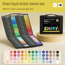 ENMY Acrylic Paint Markers Pen Soft Head Quick-Dry Graffiti Art Supplies for Felt60 colors