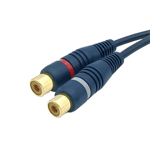 RCA Audio Splitter Cable, 15cm, 2-Pack, Blue 1