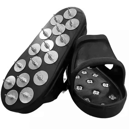 Flexible Spiked Shoes for Epoxy Floor Coating and Self-Leveling CementBlackOne size
