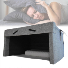 Portable Soundproof Sleep Cabin with Noise-Reducing Blanket for Light Sleepers