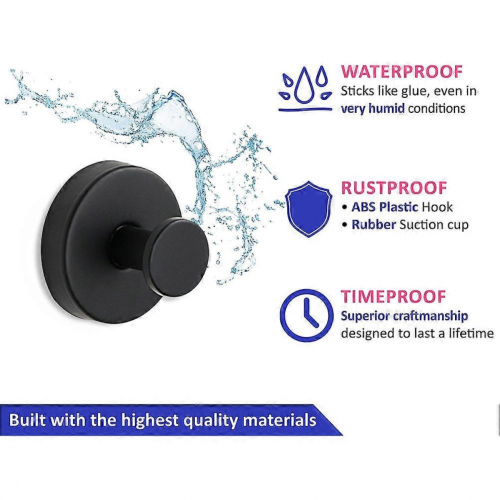 Luxehold, Luxegrip & Superhold No-Drill Hakenset, Schwarz 2