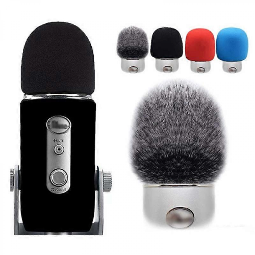 Blue Yeti/Yeti Pro Microphone Foam Cover Windshield Pop Filtergray fur coat