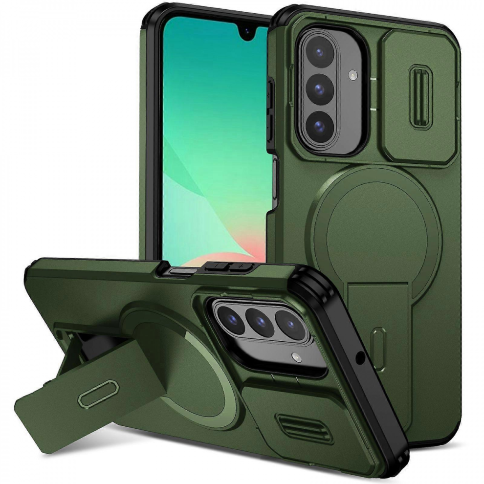 Magsafe Case For Samsung Galaxy A17 5G/4G/A26 5G With Kickstand & Camera Slidergreen 5008878220556
