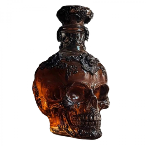 Halloween Skeleton Whisky Decanter Set with Stoppers, Gothic Barware6
