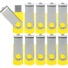 10 Pack USB 2.0 Flash Drives Swivel Thumb Drive Bulk Memory Stick Storage4GB10 Pack Yellow