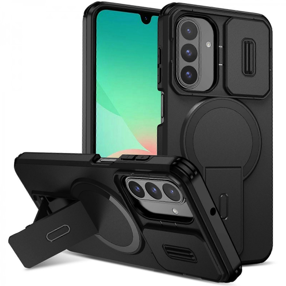 Magsafe Case For Samsung Galaxy A17 5G/4G/A26 5G With Kickstand & Camera Sliderblack 5008878220532