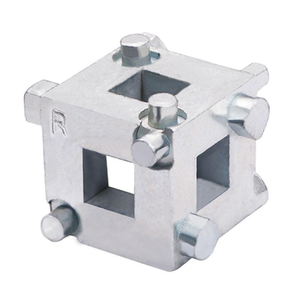 3/8" Disc Brake Piston Caliper Multifunction Premium Carbon Steel Adapter Wind Back Cube Tool For Vehicle Rear Disc Brakes Silver 6935161544725