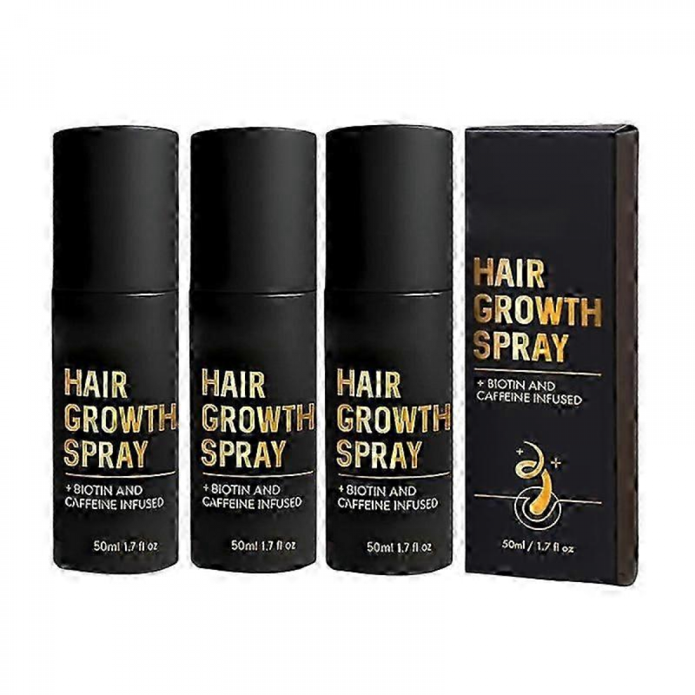 HaloGrow Hair Growth Spray with Biotin & Caffeine - Fast Hair Regrowth for Men & Women3PCS