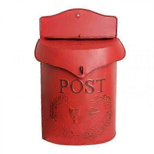 Vintage Iron Wall Mounted Lockable Mailboxred