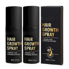 HaloGrow Haarwuchsspray mit Biotin & Koffein – Schnelles Haarwachstum für Männer & Frauen (2 Stück)