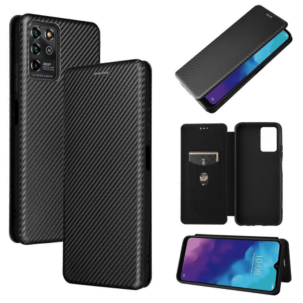 Zte Blade V30 Vita Carbon Fiber Flip Case With Card Slotblack 5008878224141