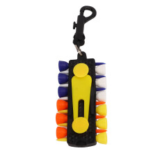 Set di Tee da Golf e Kit per Riparazione Buca in Plastica e Legno di Paulonia, con Portatabacco, 12 Tee e Matita Verde