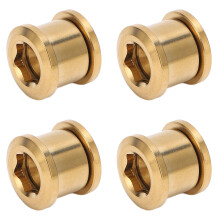 4 Pcs Titanium Alloy Mountain Bike Disc Wheel Screws Gold