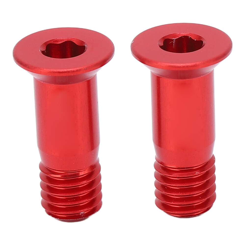 2 Pcs Aluminum Alloy Bicycle Rear Derailleur Sprocket Fixing Screws Red 8421375733676