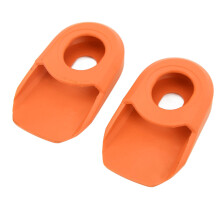 Bike Crank Cover Silicone Protector Set 2pcs Orange Anti-Slip Bike Crank Sleeve