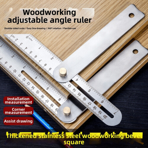 High-Precision Stainless Steel Angle Ruler: Versatile Tool For Woodworking Angle Ruler Measuring Ruler 1