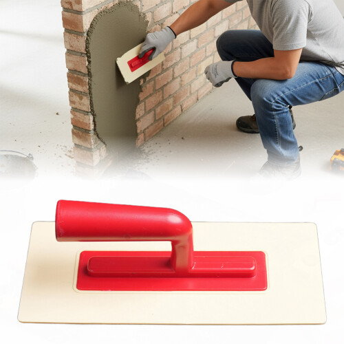 Red Handle Plastic Trowel Finishing Trowels Scrape Plastering Applying Tile For Home Renovation Projects 2