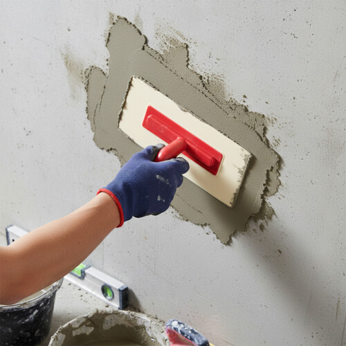 Red Handle Plastic Trowel Finishing Trowels Scrape Plastering Applying Tile For Home Renovation Projects 1