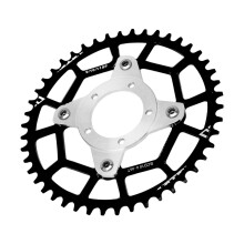 Motor Bike Gear Adapter 46T, 104BCD, Aluminium, Black