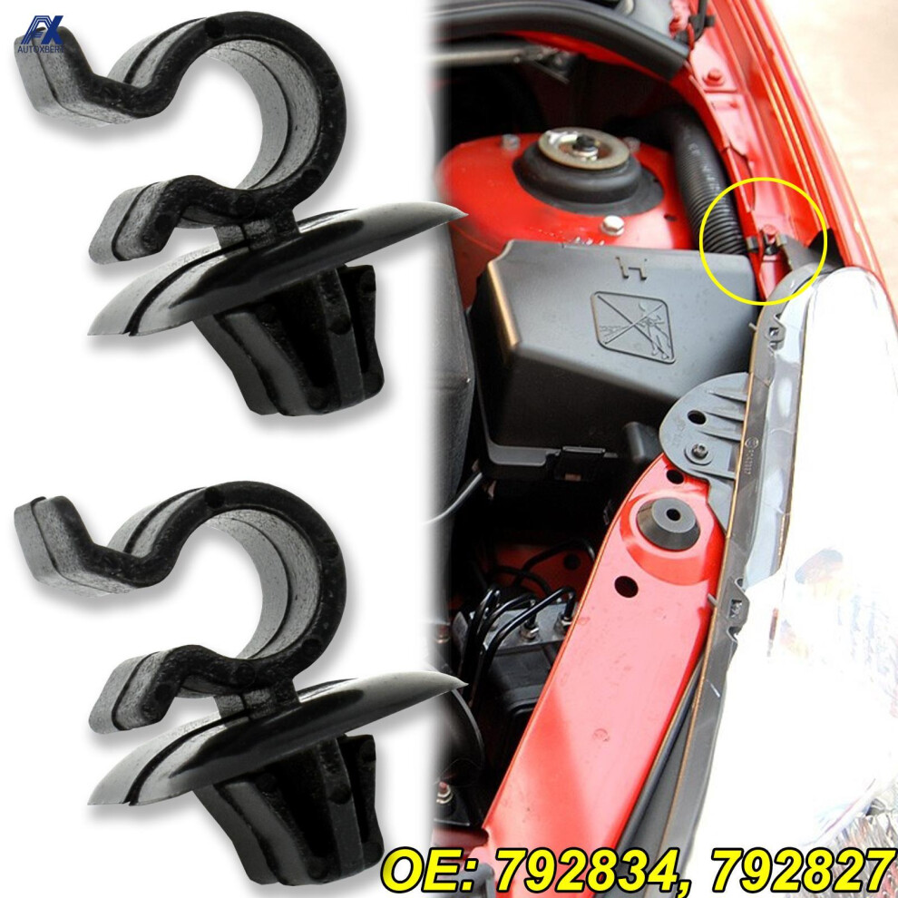 2Pcs For Citroen C2 C3 C4 C5 Ax Berlingo B9 Eurovans Evasion Hood Bonnet Rod Stay Support Prop Clip 792834 Holder Clamp Fastener 6935161454802