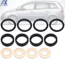 Diesel bensin bränsleinsprutare O ringringtätningskit för Opel Vauxhall Zafira 2004 2005 2006 2007 2008 1796cc 1995cc 2198cc 2172cc