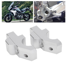 2 pièces Collet de riser CNC argenté pour Tracer 900/GT 2015-19