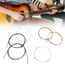 Rostfreie Gitarrensaiten 6 Stück Kupferlegierung Leicht spielbar Akustisch Mehrfarbig