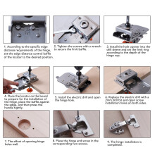 Verdeckte Scharnier Jig Kit Set Edelstahl Loch