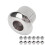 12Pcs Acoustic Guitar Tuner Conversion Bushing 10mm Plastic Adapter Set Silver 1