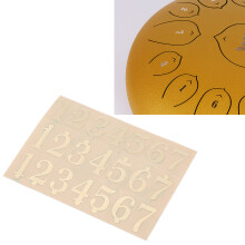 Ätherischer Drum Note Sticker – Goldener Stahlzungen-Drum Dekoration für Anfänger