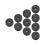 20pcs Gray Cymbal Felt Washers, 4cm Stand Replacement Pads 11