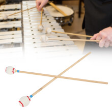2 Stück Marimba-Garnkugeln, 42 cm, Bambus & Baumwolle, Weiß & Natur