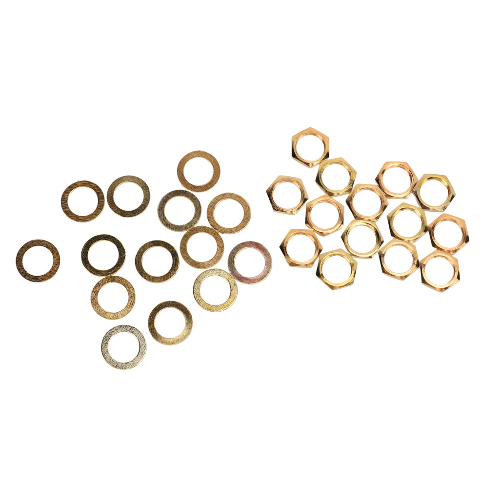 G3/8 Female Thread Metal Washer Nut Kit For Electric Guitar Bass Gold 7901376374463