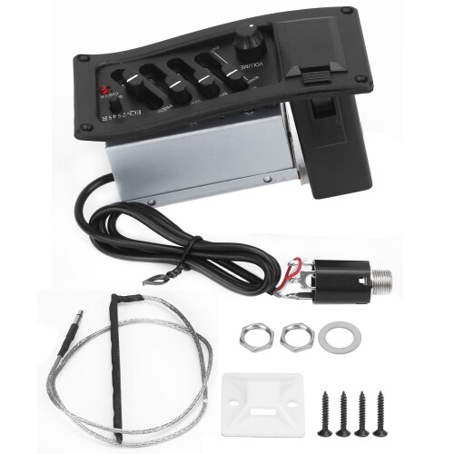 Scatola ABS per pickup di chitarra con equalizzatore, 2x9V, nero 1