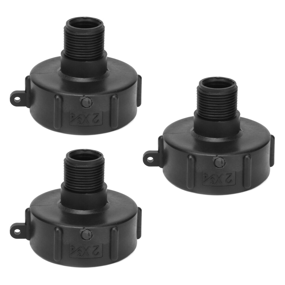 3 Pack Ibc Tank Connectors G3/4 Thread Abs Plastic Drain Fitting S60-2In 7671376881123