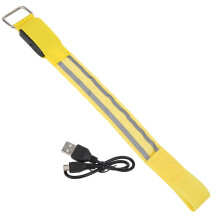 Lichtgevende armband met LED-verlichting, knipperende lampjes, reflecterende veiligheidsarmband voor buiten, nylon LED-armband met langzame flits en