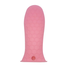 Copertura antiscivolo per manico di pentole, supporto per manico caldo in silicone resistente al calore con design di presa sicura, nervature interne