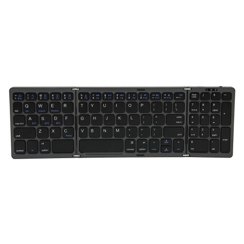Conjunto versátil de teclado e mouse dobráveis, recarregáveis 2.4G + Bluetooth, compatível com diversos dispositivos Windows, iOS, Android e