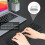 Conjunto versátil de teclado e mouse dobráveis, recarregáveis 2.4G + Bluetooth, compatível com diversos dispositivos Windows, iOS, Android e 4